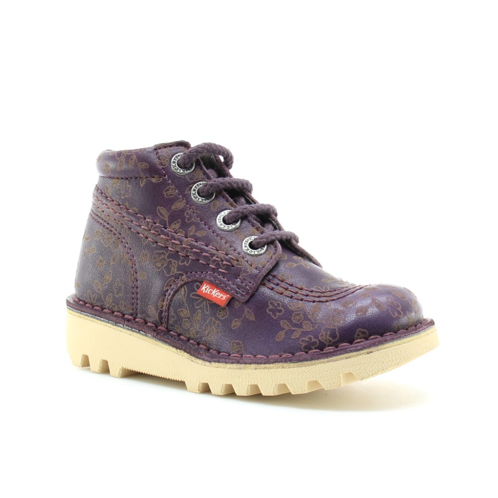 Zapatos Kickers NeoRallye Lila Flores