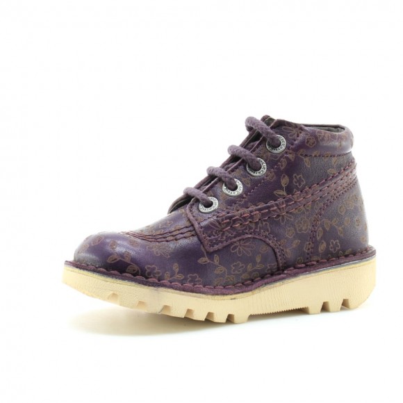 Zapatos Kickers NeoRallye Lila Flores