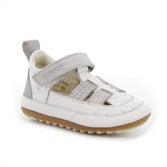 Zapatos bebé Robeez Miniz Blanco-Plata
