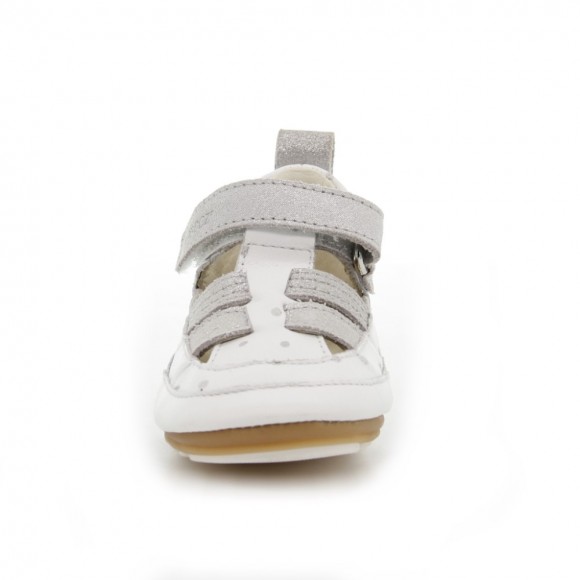 Zapatos bebé Robeez Miniz Blanco-Plata