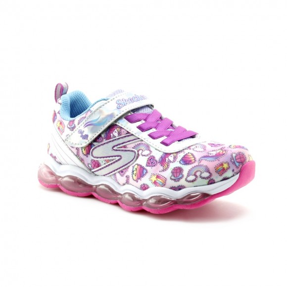 Skechers con luces Glimmer Lights Gris-Rosa