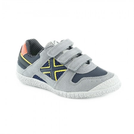 Zapatillas Munich Goal Gris-Azul VCO