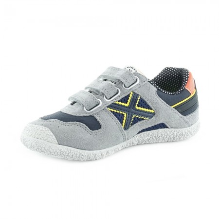 Zapatillas Munich Goal Gris-Azul VCO