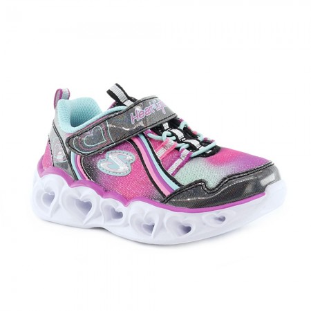 Zapatillas con luces Skechers Heart Fucsia.