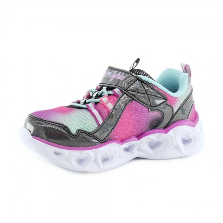 Zapatillas con luces Skechers Heart Fucsia.