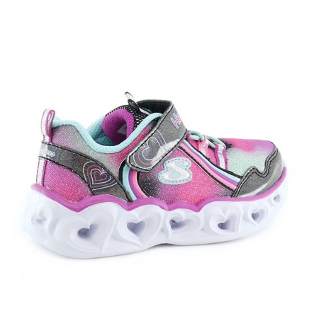 Zapatillas con luces Skechers Heart Fucsia.