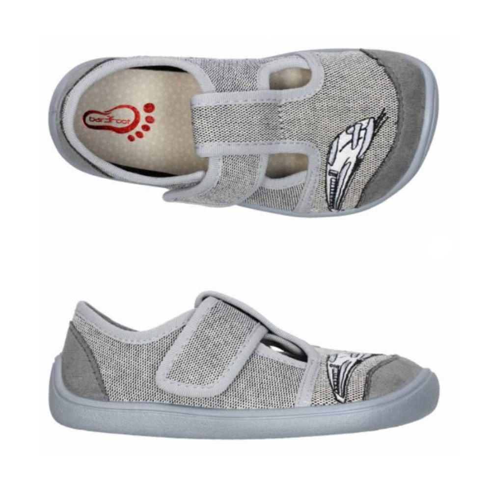 Sandalias con velcro Bar3foot Nevada Tren Gris