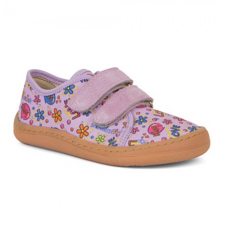 Zapatillas de lona Froddo Barefoot canvas Lila Flores