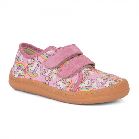 Zapatillas de lona Froddo Barefoot canvas Rosa Unicornios