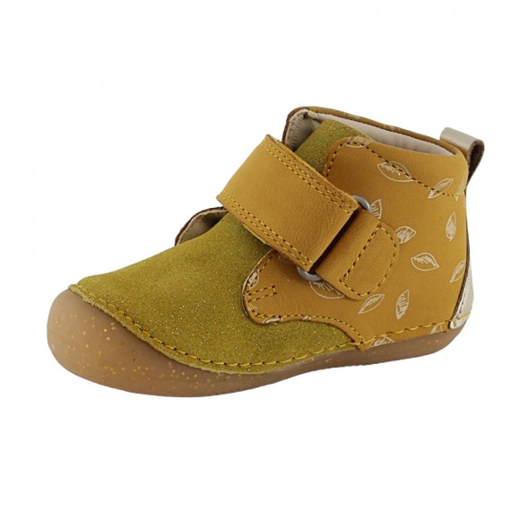 Botines Kickers Sabio Amarillo Serigrafiado