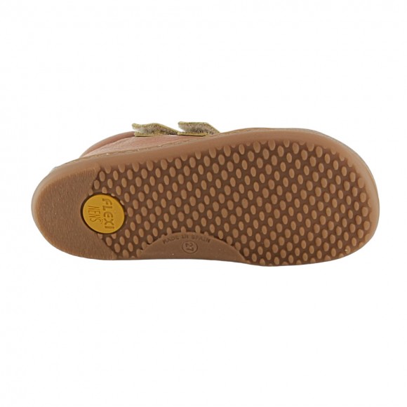 Botines respetuosos  Flexi Nens 9010-R Cuero-Mostaza