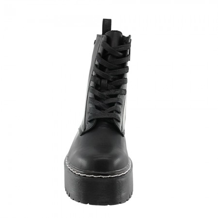 Botines Mustang Vanilla Plataforma Negro