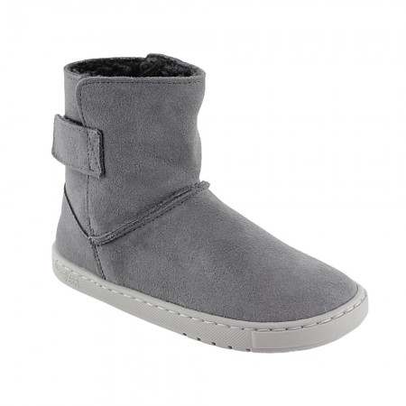 Botines barefoot Blanditos Hielo Gris borreguito