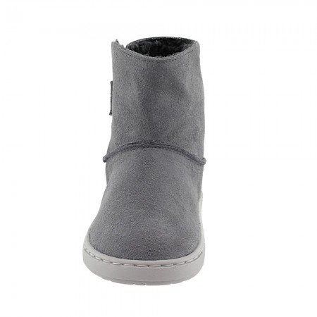 Botines barefoot Blanditos Hielo Gris borreguito