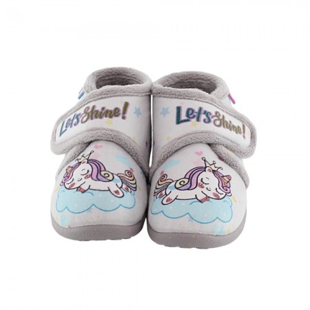 Zapatillas de casa Garzón Unicornio Gris