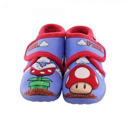 Zapatillas de casa Garzón Seta-Planta Azul-Rojo