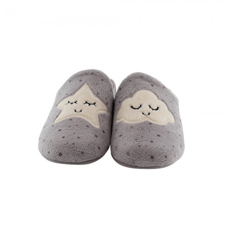 Pantuflas de casa Garzón Estrella-Nube Gris
