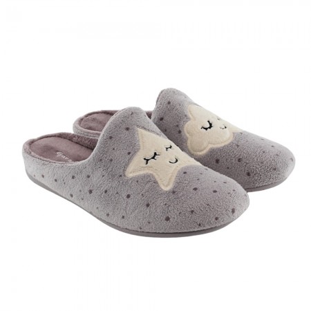 Pantuflas de casa Garzón Estrella-Nube Gris