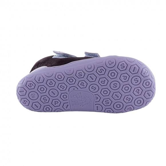 Botines barefoot Poppis Yoyo Beli Forro térmico