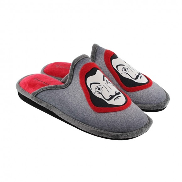 Zapatillas de casa Casa Papel Gris