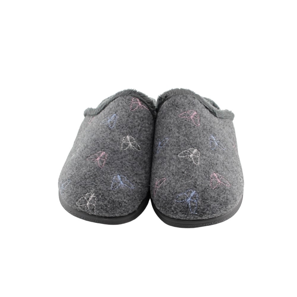 Zapatillas de casa Garzón Zueco Ribete Gris