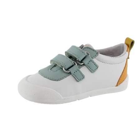 Zapatillas respetuosas Blanditos Luna Blanco-Verde-Naranja