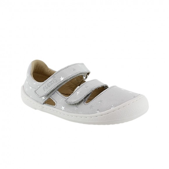 Zapatos barefoot Flexi Nens 9030-R Gris estrellas