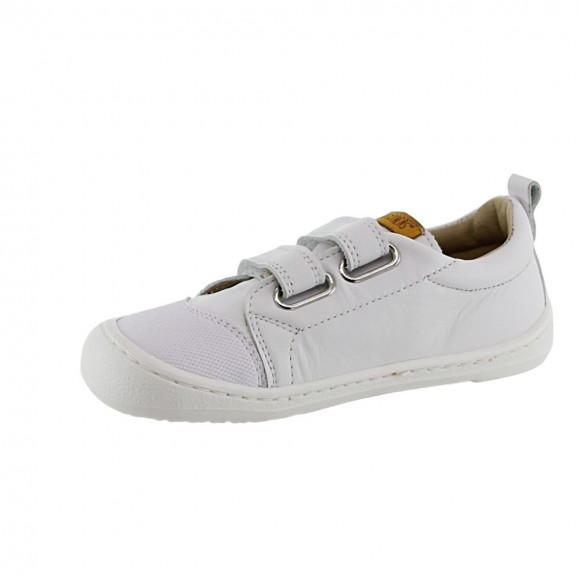 Zapatillas de piel barefoot Flexi Nens 9000-R Blanco