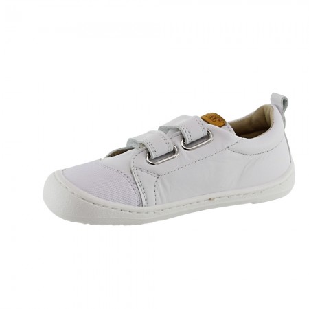 Zapatillas de piel barefoot Flexi Nens 9000-R Blanco