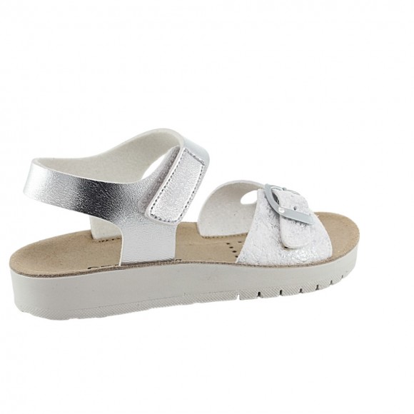 Sandalias Geox Costarei Blanco-Plata