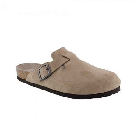 Zuecos Genuins Riva Velour Taupe