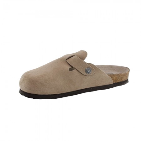 Zuecos Genuins Riva Velour Taupe