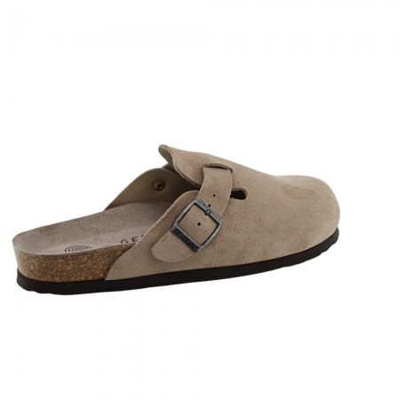 Zuecos Genuins Riva Velour Taupe