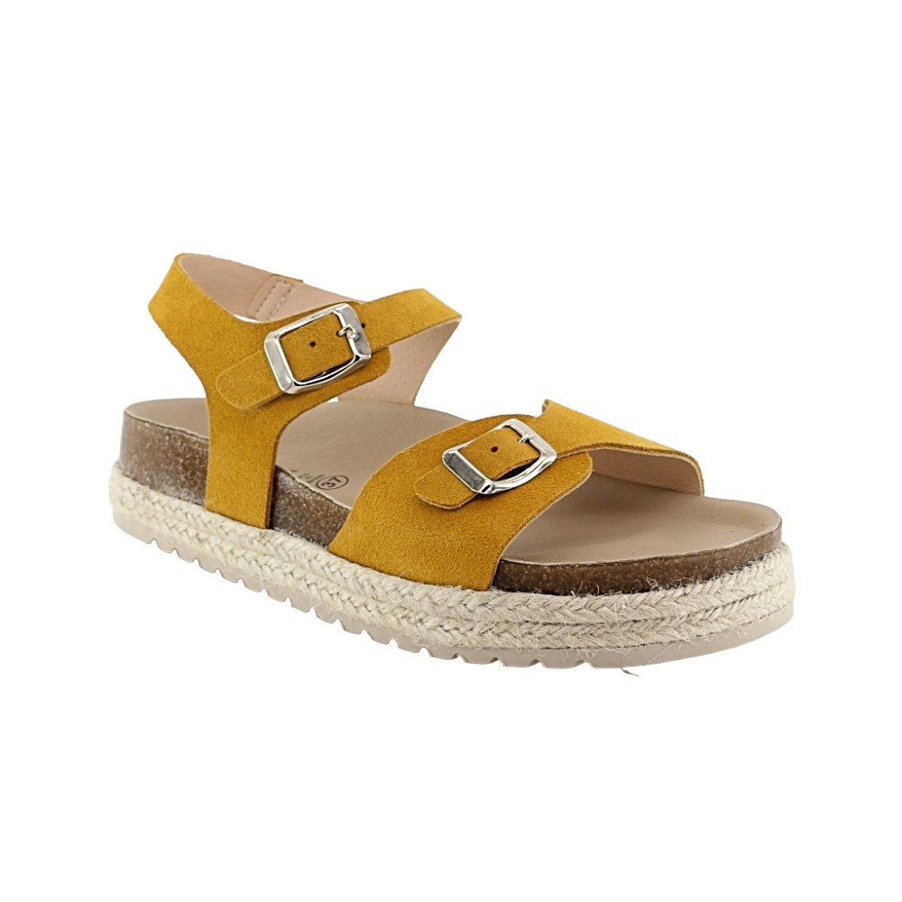 Sandalias Coquette plataforma 15183 Mostaza
