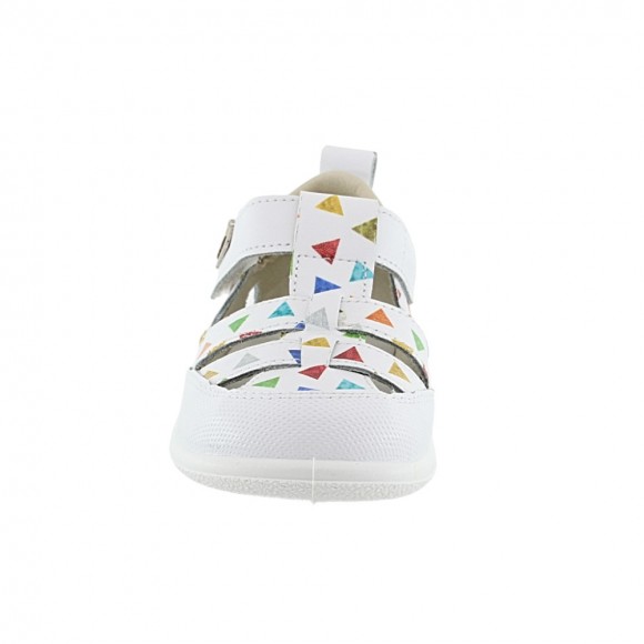 Sandalias ZapyFlex 2 tiras blanco confetti