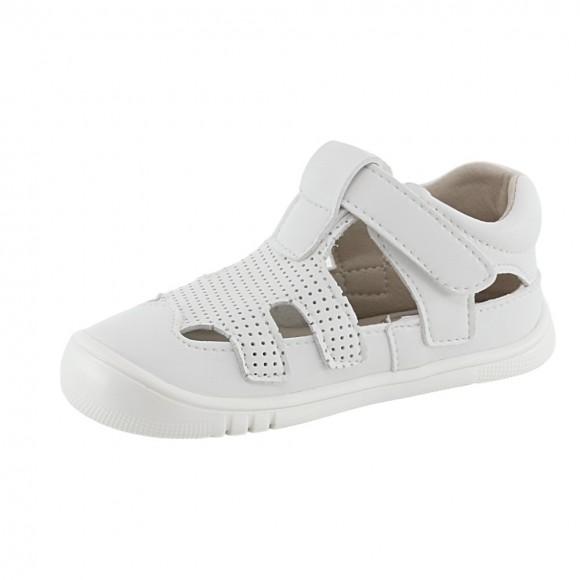 Sandalias respetuosas cerradas Piruflex Microperforado Blanco