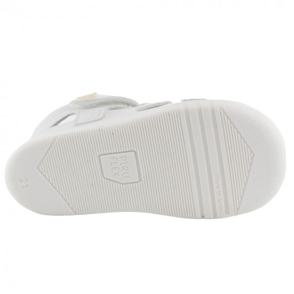 Sandalias respetuosas cerradas Piruflex Microperforado Blanco