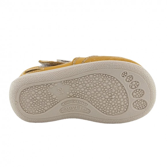 Sandalias respetuosas ZapyFlex  2 Tiras Mostaza