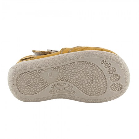 Sandalias respetuosas ZapyFlex  2 Tiras Mostaza