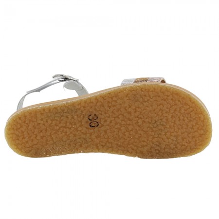 Sandalias Flexi Nens barefoot Brilli y blanco