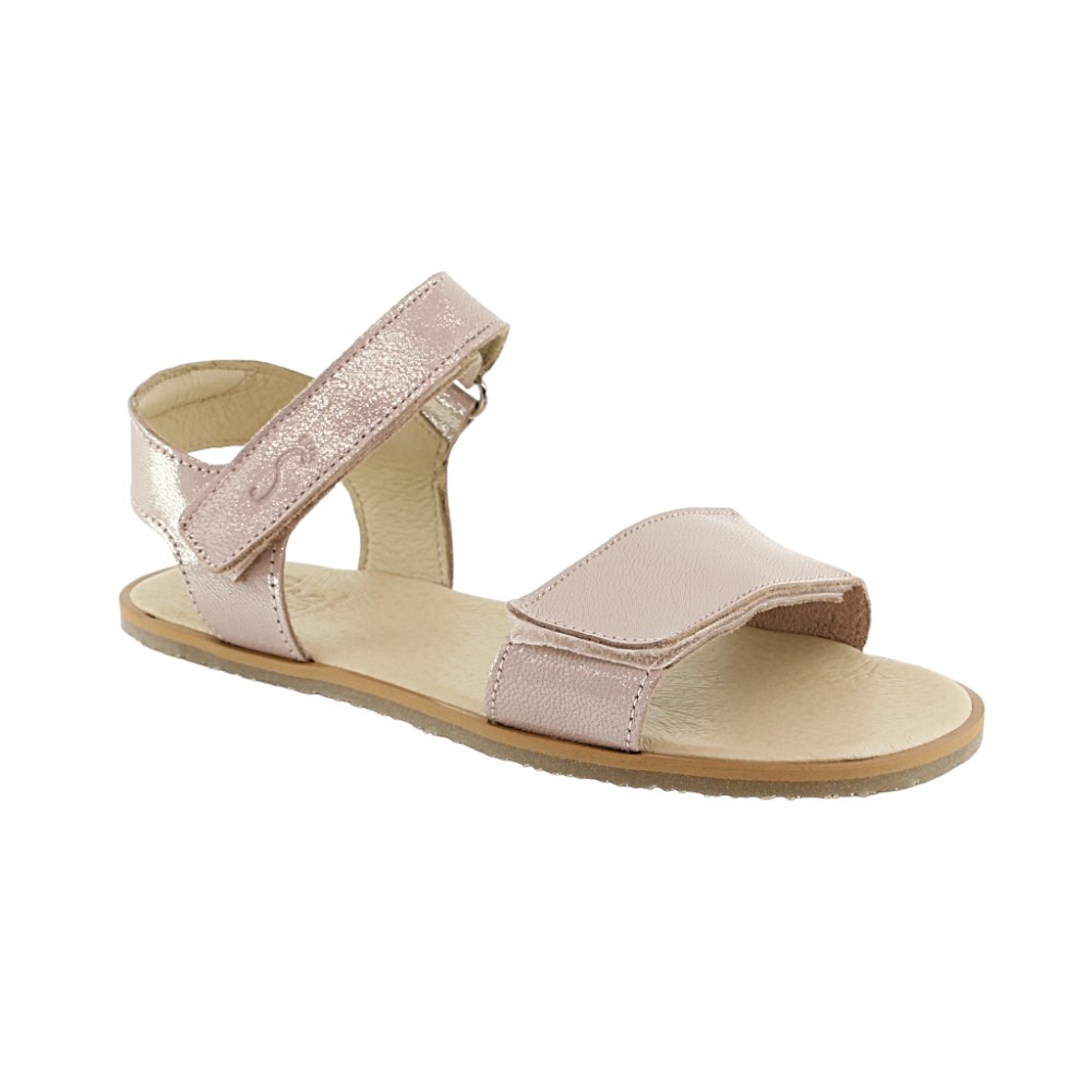 Sandalias Flexi Nens Barefoot velcro Rosa Metalizado