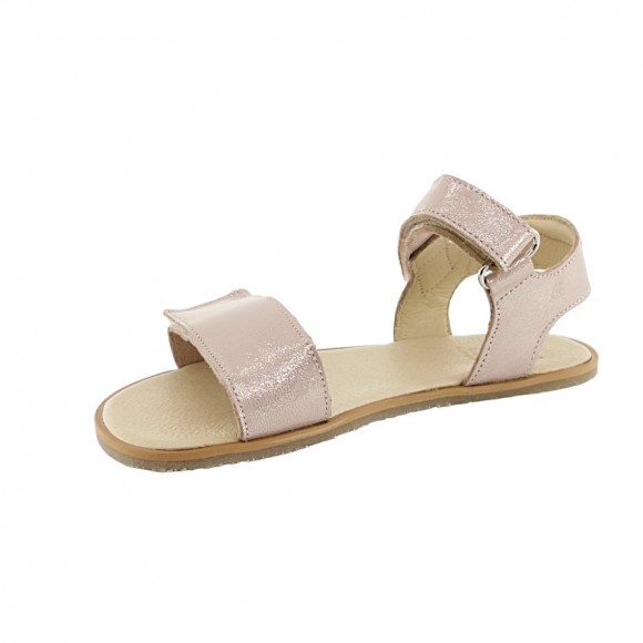 Sandalias Flexi Nens Barefoot velcro Rosa Metalizado
