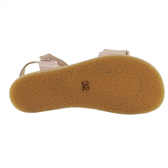 Sandalias Flexi Nens Barefoot velcro Rosa Metalizado