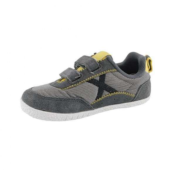 Zapatillas Munich Baby Koda Gris-Amarillo