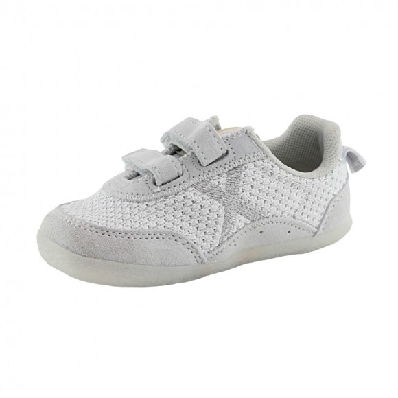 Zapatillas Munich Baby Koda Gris-Blanco