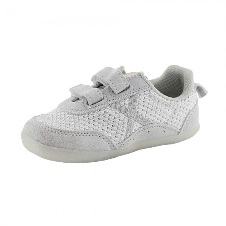Zapatillas Munich Baby Koda Gris-Blanco