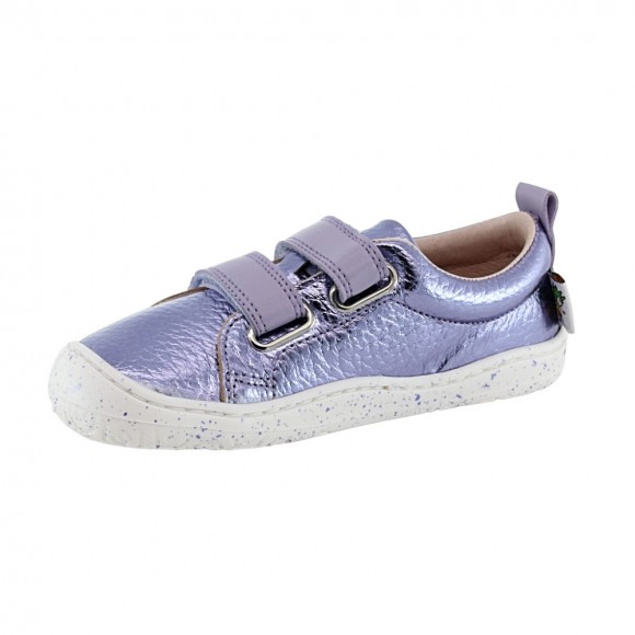 Zapatos barefoot Poppis veganos Lila Metalizado