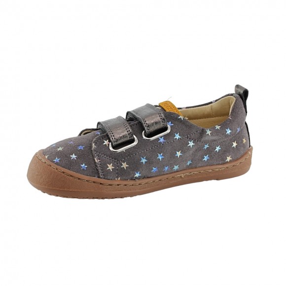 Zapatos barefoot Flexi Nens 9001-R Gris estrellas