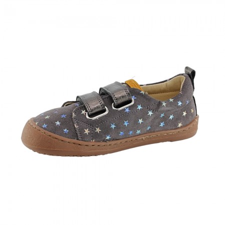 Zapatos barefoot Flexi Nens 9001-R Gris estrellas