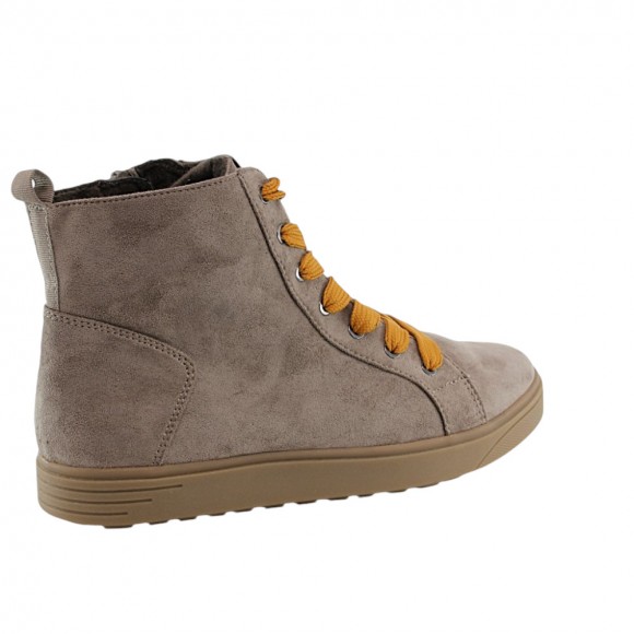 Botines veganos Jana 25280 Gris claro-Naranja